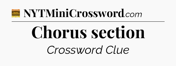 Chorus section - Eugene Sheffer Crossword