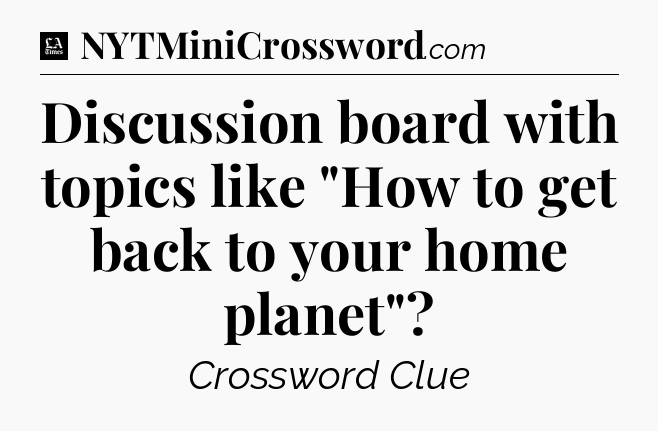 Discussion board with topics like 