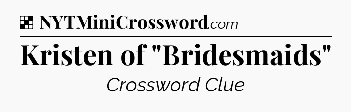 Solution: Kristen of 