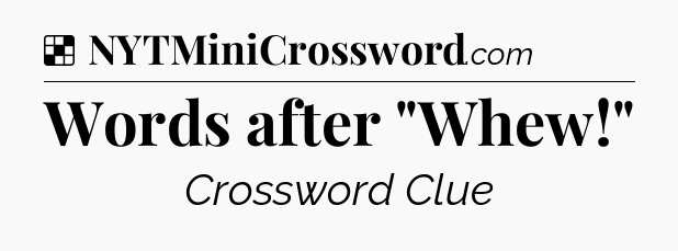 Solution: Words after 