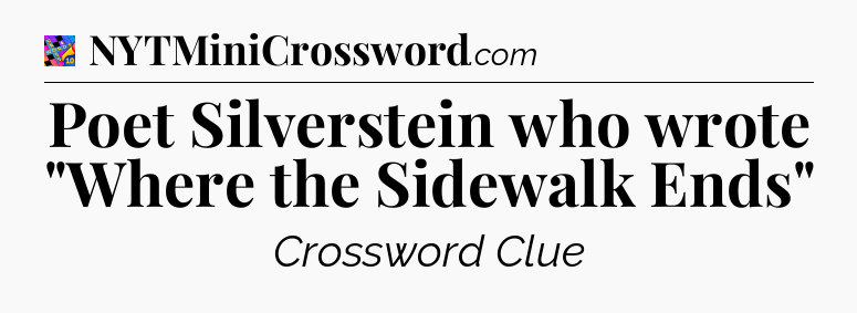 Poet Silverstein who wrote 