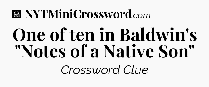 One of ten in Baldwin's 