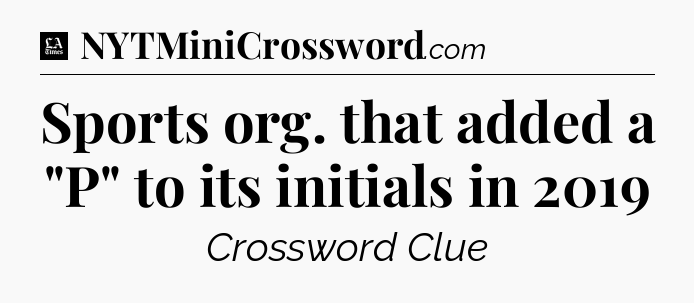 Sports org. that added a 