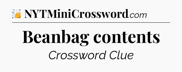 Beanbag contents - 7 Little Words