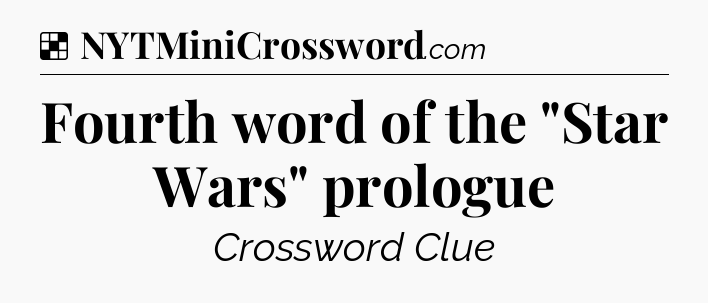 Solution: Fourth word of the 