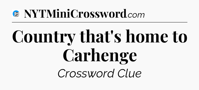 Country that's home to Carhenge Crossword Clue