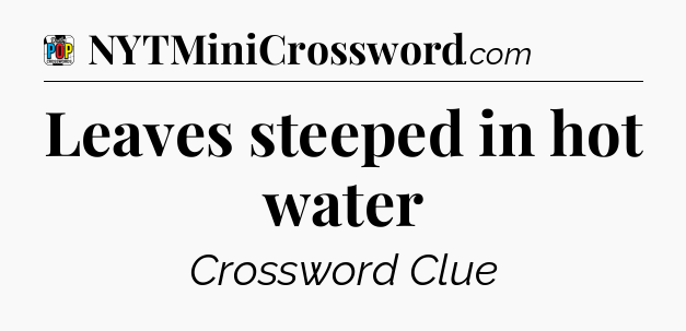 Leaves steeped in hot water Crossword Clue