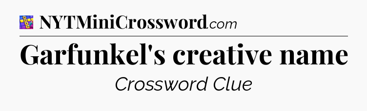 Garfunkel's creative name Codycross