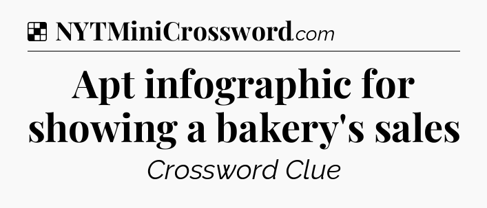 Solution: Apt infographic for showing a bakery's sales - NYT Crossword