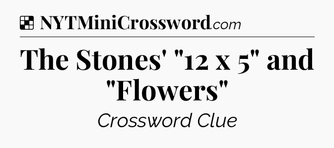 Solution: The Stones' 