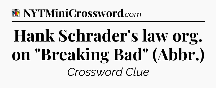 Hank Schrader's law org. on 