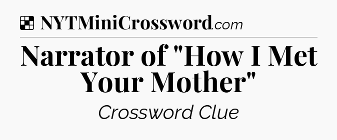 Solution: Narrator of 