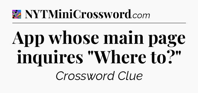 App whose main page inquires 