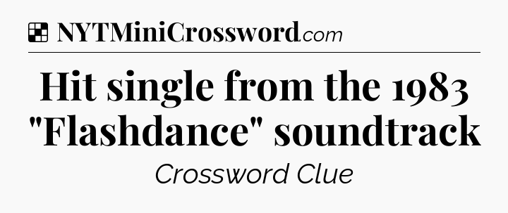 Solution: Hit single from the 1983 