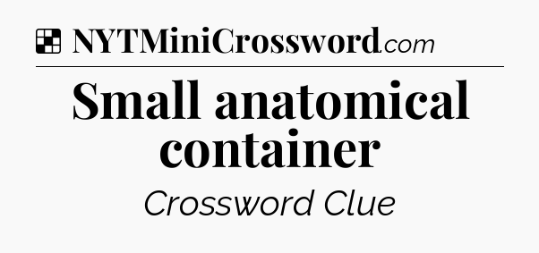 Solution: Small anatomical container - NYT Crossword