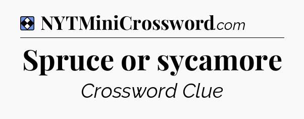 Solution: Spruce or sycamore - NYT Mini Crossword
