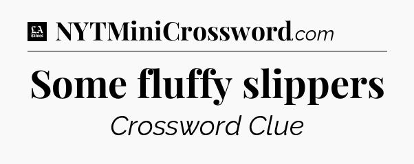 Some fluffy slippers - LA Times Crossword