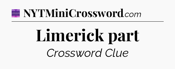 Limerick part - Thomas Joseph Crossword