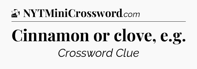 Cinnamon or clove, e.g - Daily Themed Mini Crossword