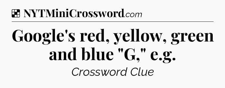 Solution: Google's red, yellow, green and blue 