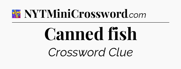 Canned fish Codycross