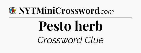 Pesto herb Crossword Clue