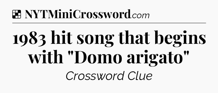 Solution: 1983 hit song that begins with 