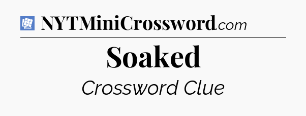 Soaked Puzzle Page Crossword Clue