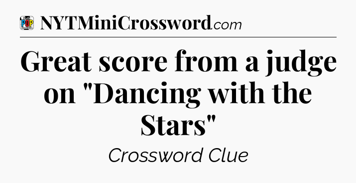 Great score from a judge on 