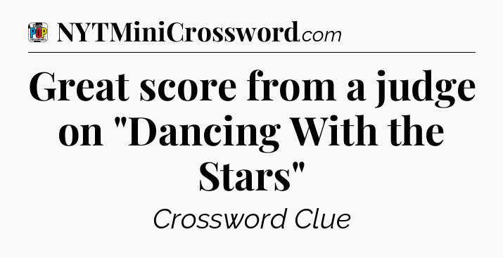 Great score from a judge on 