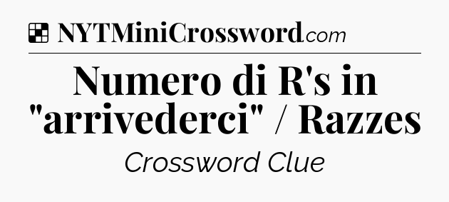 Solution: Numero di R's in 