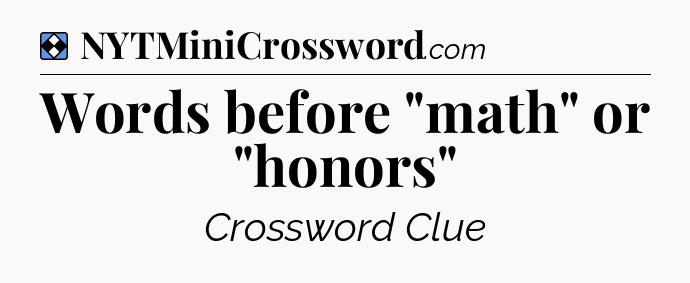 Solution: Words before 