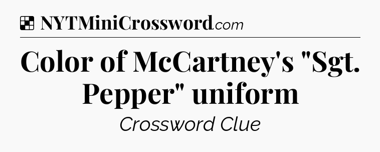 Solution: Color of McCartney's 