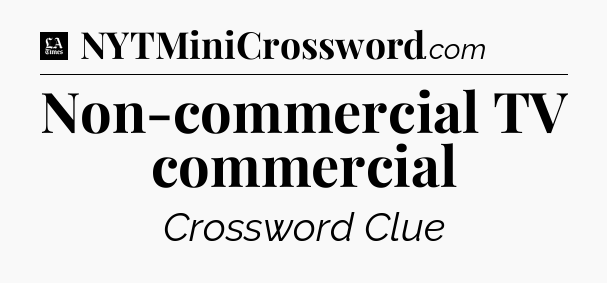 Non-commercial TV commercial - LA Times Crossword