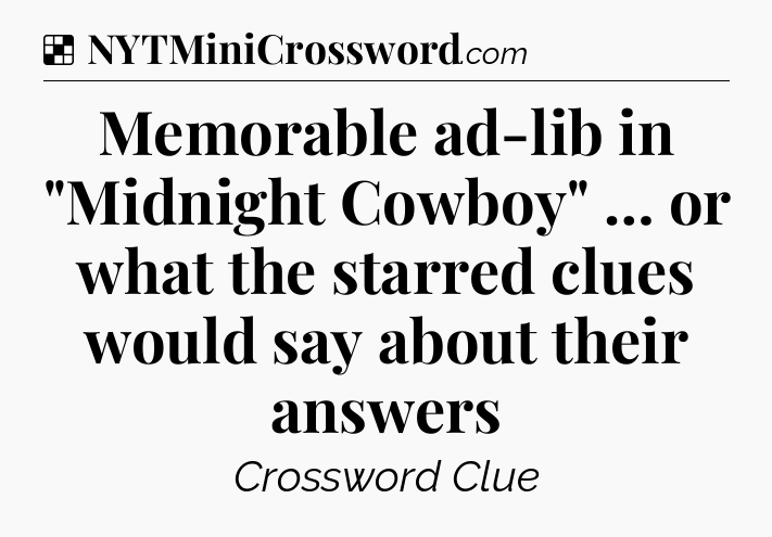 Solution: Memorable ad-lib in 