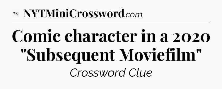 Comic character in a 2020 