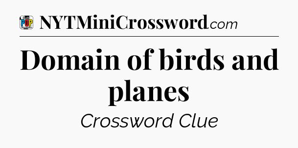 Domain of birds and planes Crossword Clue