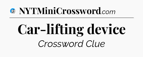 Car-lifting device Crossword Clue