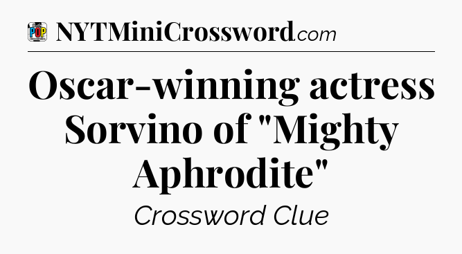 Oscar-winning actress Sorvino of 