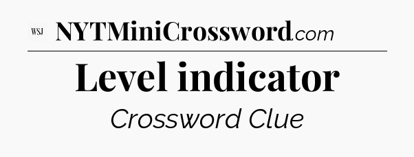 Level indicator - WSJ Crossword