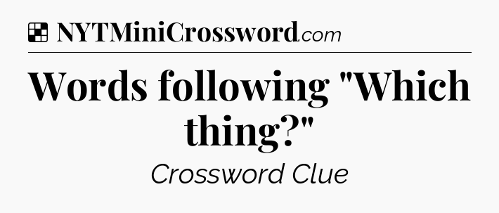 Solution: Words following 