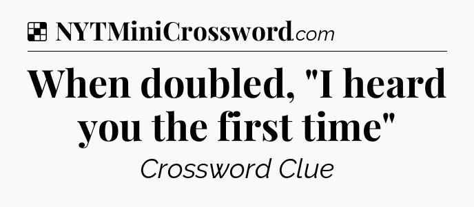 Solution: When doubled, 