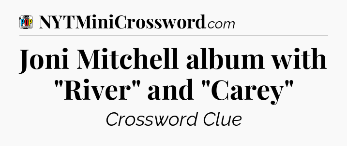 Joni Mitchell album with 