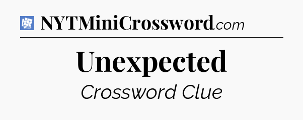 Unexpected Puzzle Page Crossword Clue