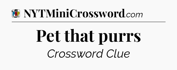 Pet that purrs Crossword Clue