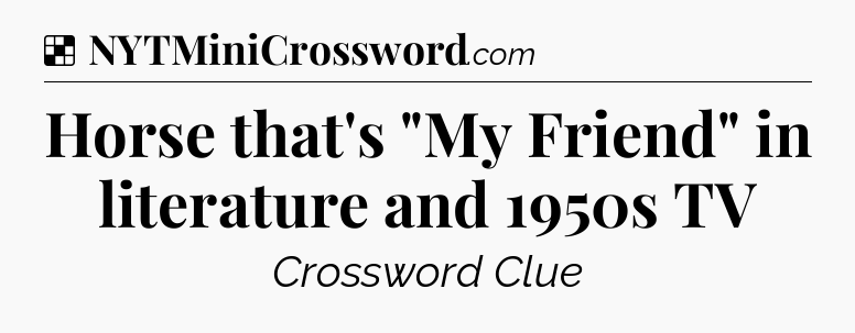 Solution: Horse that's 