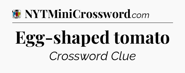 Egg-shaped tomato Crossword Clue