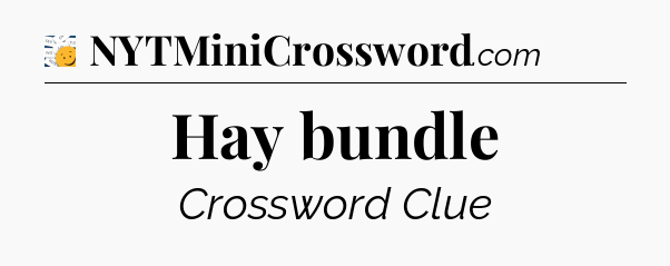 Hay bundle - 7 Little Words