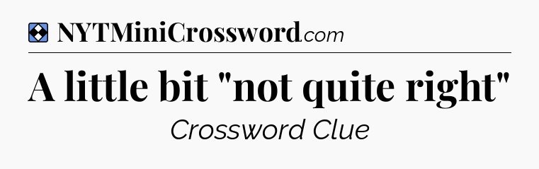 Solution: A little bit 