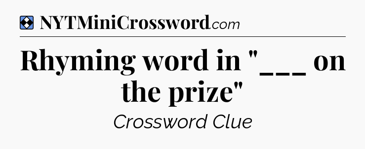 Solution: Rhyming word in 